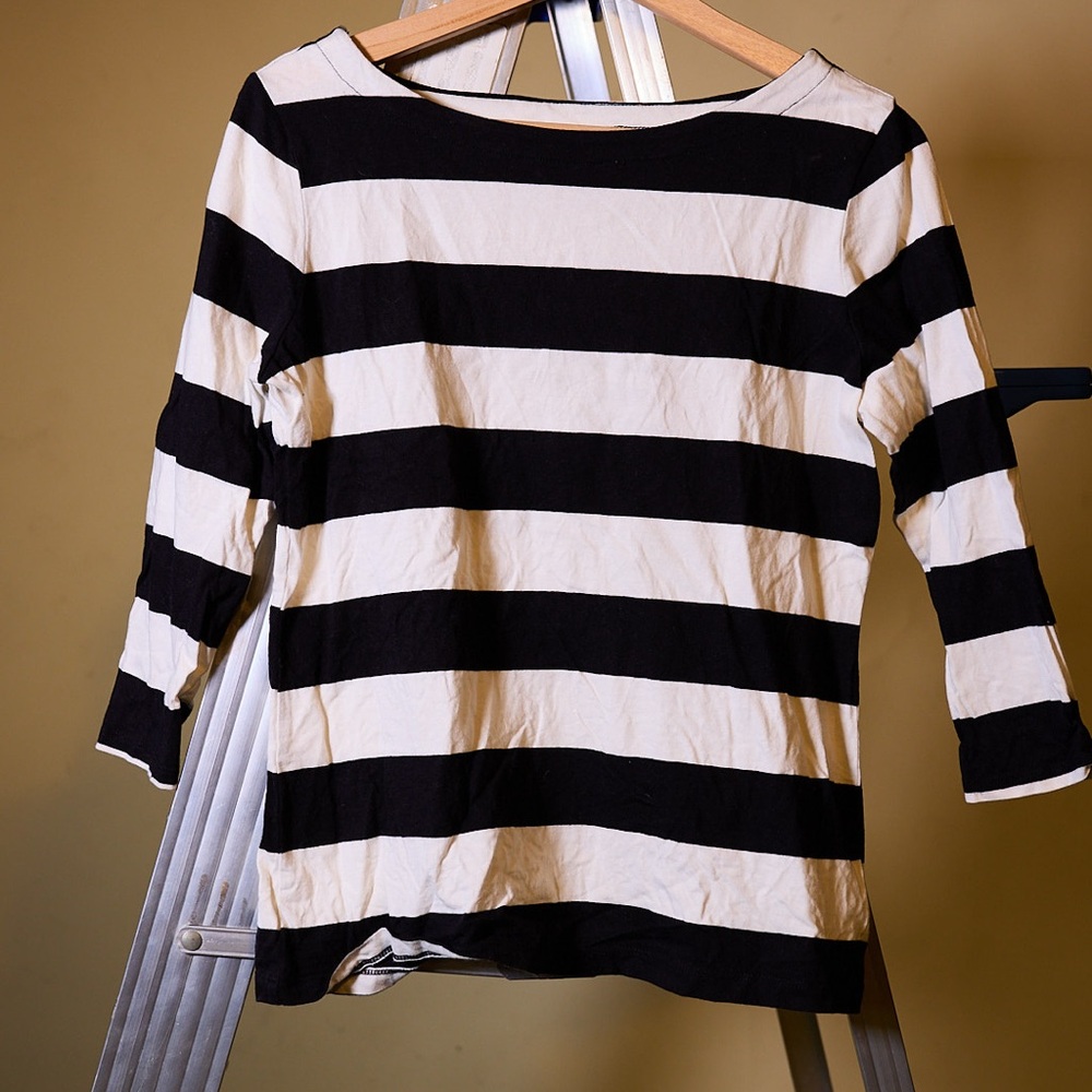 Liz Claiborne Black and White Striped Blouse
